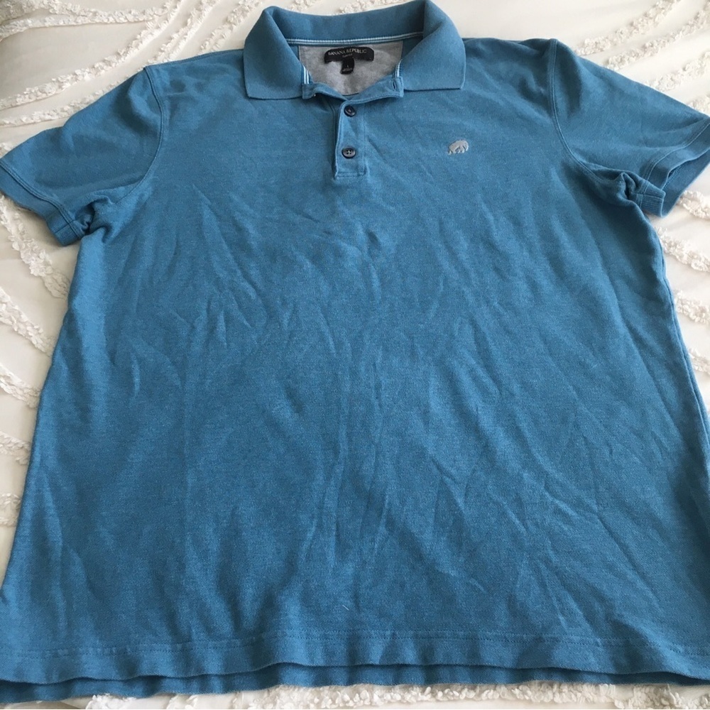 Banana Republic Sky Blue Polo Shirt